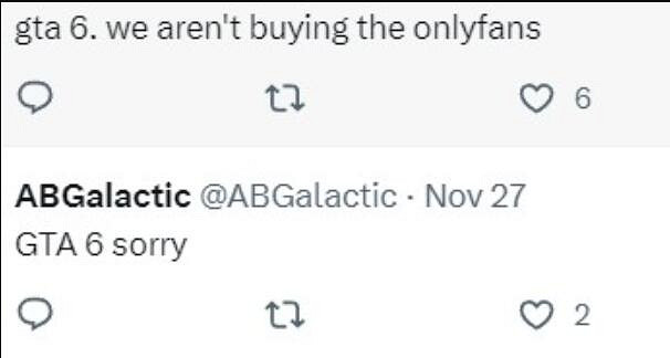 性感美女推主開始整活：選擇和我過夜還是選《GTA6》？