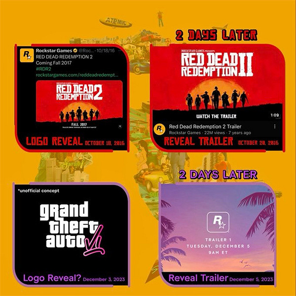 早有先例?R星將來有可能在今日正式公布《GTA6》遊戲LOGO 早有先例?R星將來有可能在今日正式公布《GTA6》遊戲LOGO