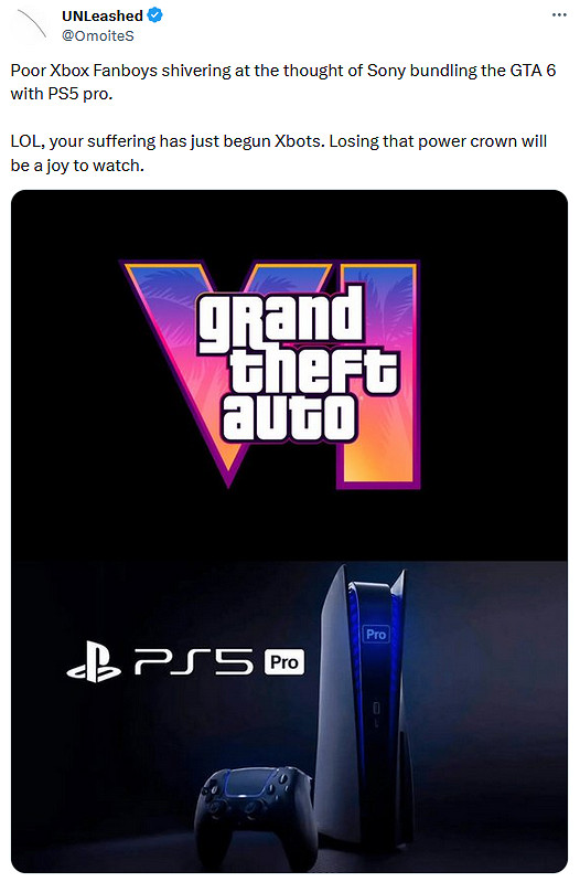 網友猜測PS5&amp;XSX帶不動《GTA6》 2025將來有可能有新主機？