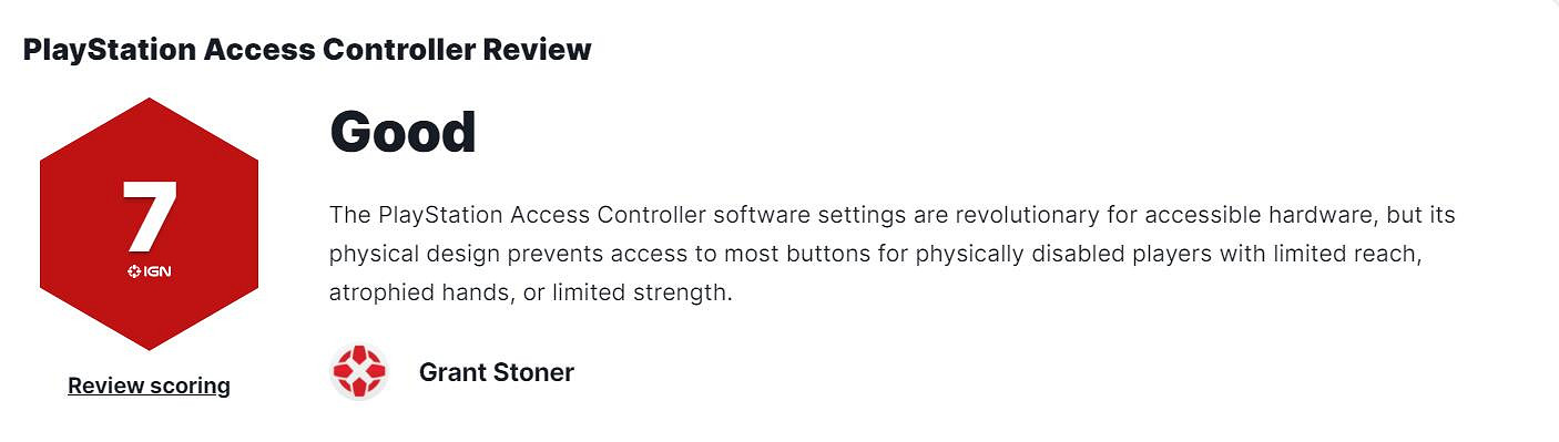 IGN評測PS5最新無障礙手把:7分 目標受眾不夠廣泛! IGN評測PS5最新無障礙手把:7分 目標受眾不夠廣泛!