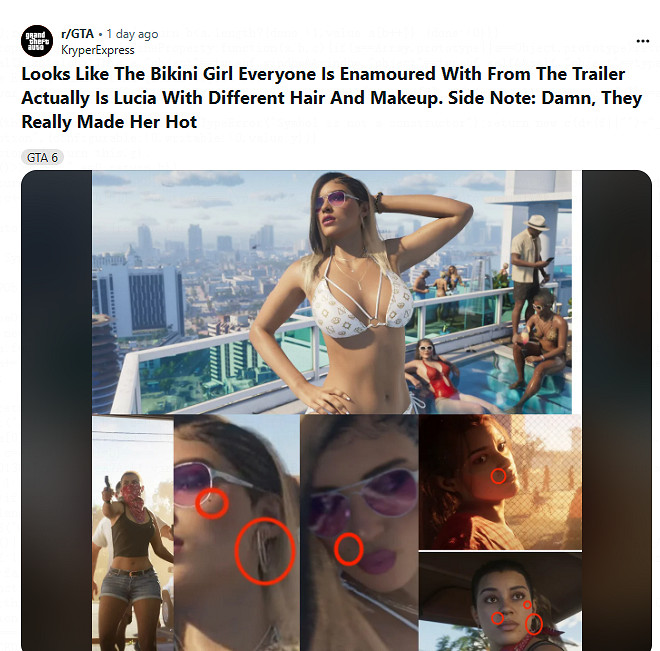 玩家分析《GTA6》預告中性感比基尼美女正是本作女主!