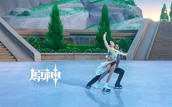 特魯索娃COS芙寧娜表演花滑，莎莎也來原神了？