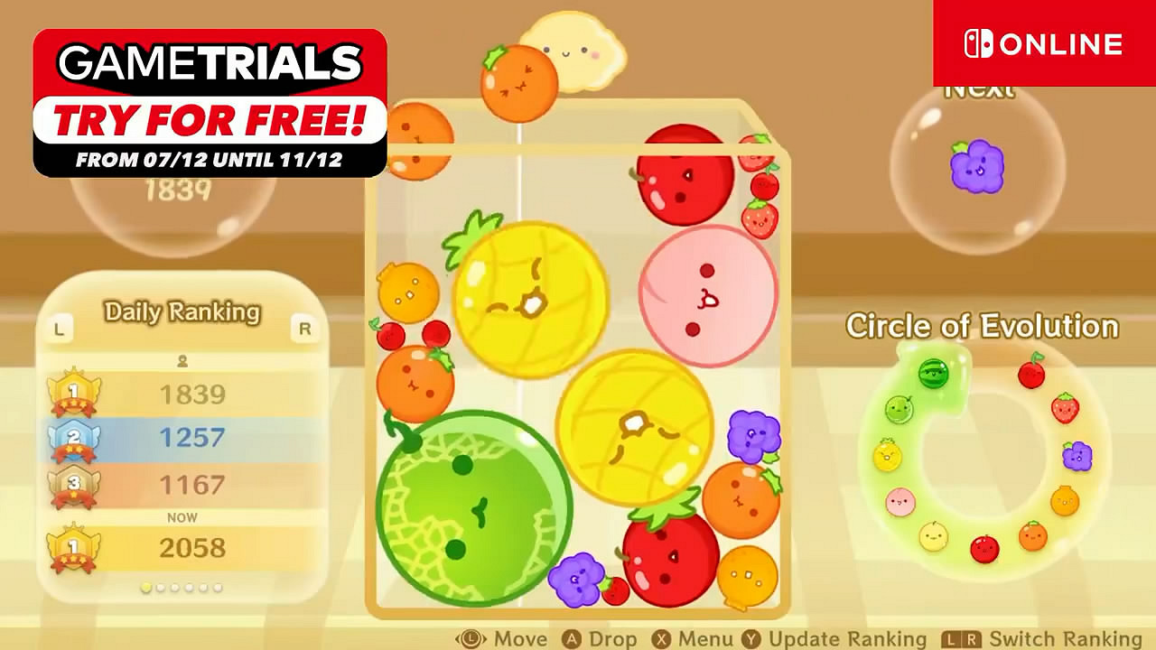 NS歐服新一輪試玩同樂會將開啟！《西瓜遊戲》免費玩