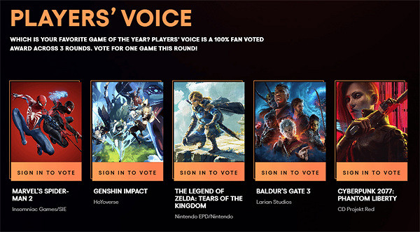 《柏德之門3》官博為玩家之聲拉票：需要大家的支援！