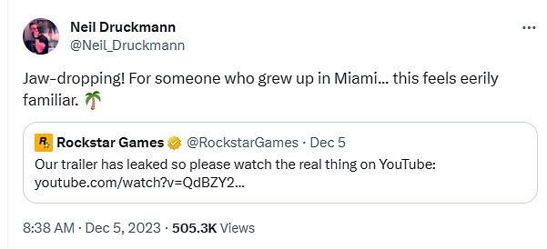 《美末2》總監稱讚《GTA6》預告：畫面令人嘆為觀止！