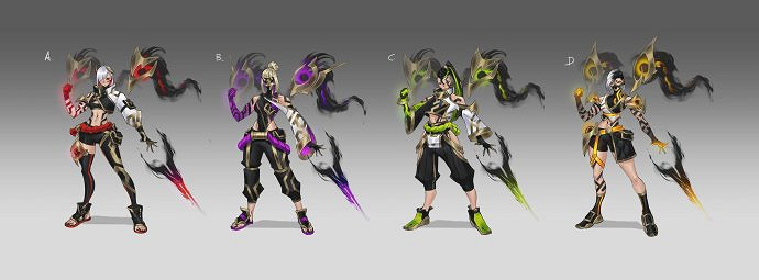 《lol》墨之影武者卡莎設計稿 《lol》墨之影武者卡莎設計稿