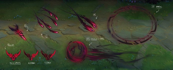 《lol》墨之影武者卡莎設計稿 《lol》墨之影武者卡莎設計稿