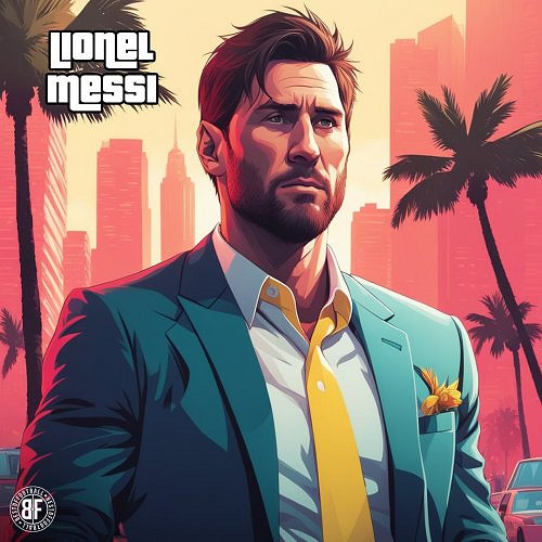 外媒發布足壇球星走進《GTA6》風格圖：梅西、C羅等
