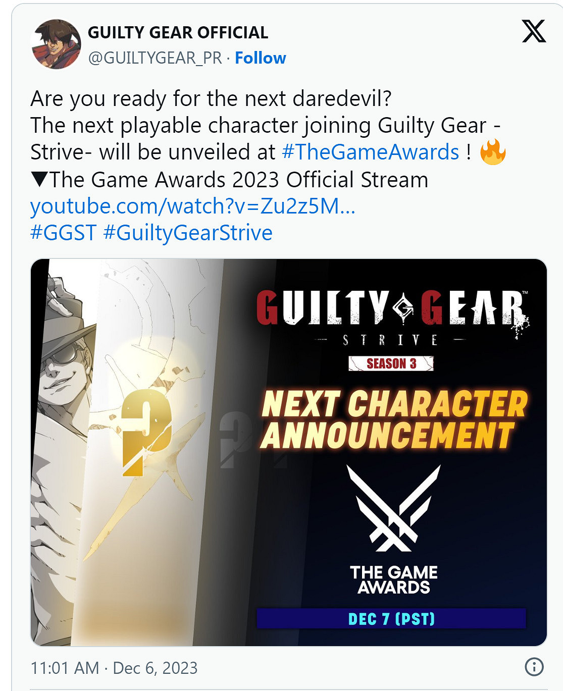 《聖騎士之戰:Strive》將在TGA上公布新的DLC角色 《聖騎士之戰:Strive》將在TGA上公布新的DLC角色