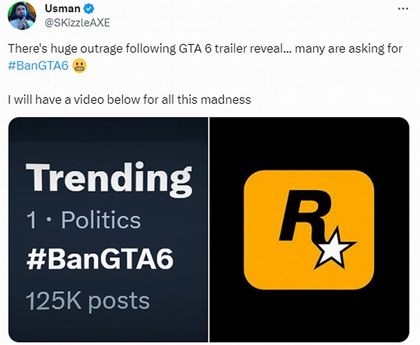 道德衛士批評《GTA6》：會對廣大青少年產生不良影響!