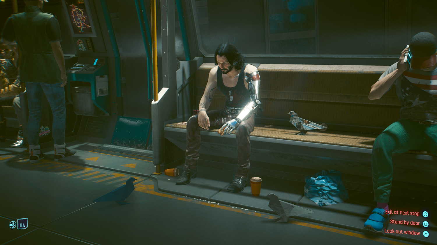 完全一致!玩家在《2077》地鐵上發現悲傷的基努彩蛋! 完全一致!玩家在《2077》地鐵上發現悲傷的基努彩蛋!