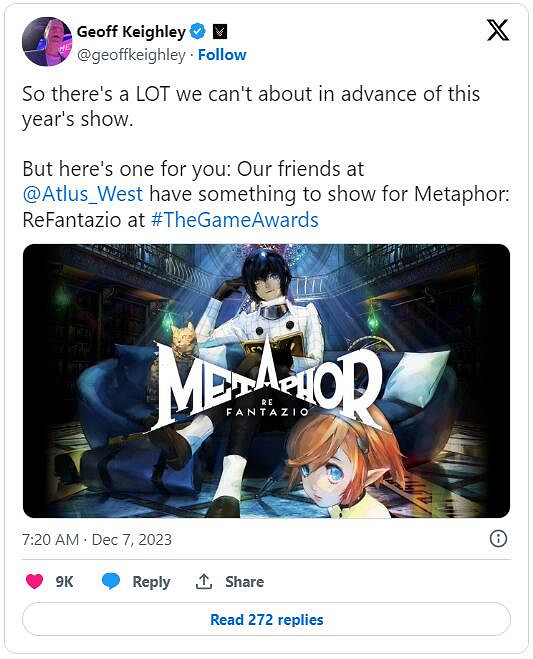 TGA23:Atlus全新奇幻RPG《暗喻幻想》確認亮相TGA TGA23:Atlus全新奇幻RPG《暗喻幻想》確認亮相TGA