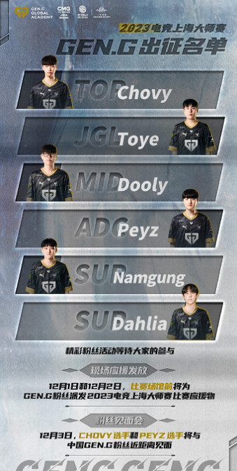 《英雄聯盟》電競上海大師賽2023賽程表