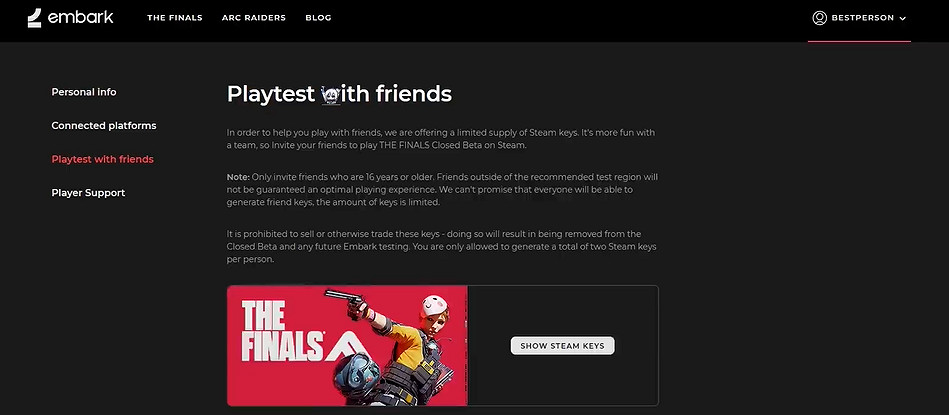 《the finals》二測啟動碼獲取方法