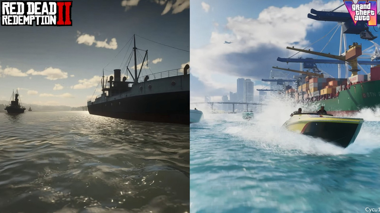 《GTA6》畫面對比《荒野大鏢客2》 視效技術飛升! 《GTA6》畫面對比《荒野大鏢客2》 視效技術飛升!