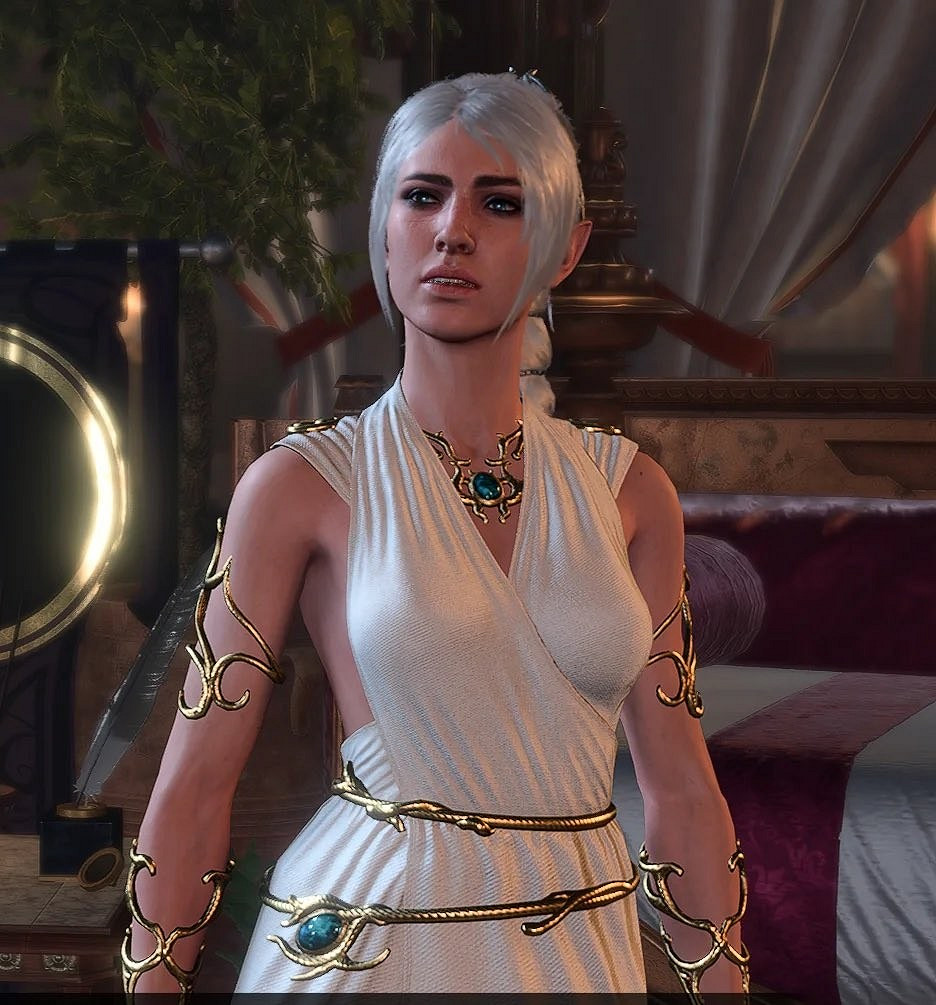 國外辣妹COS《博德3》白毛影心 歐派飽滿Q彈遠勝遊戲 國外辣妹COS《博德3》白毛影心 歐派飽滿Q彈遠勝遊戲