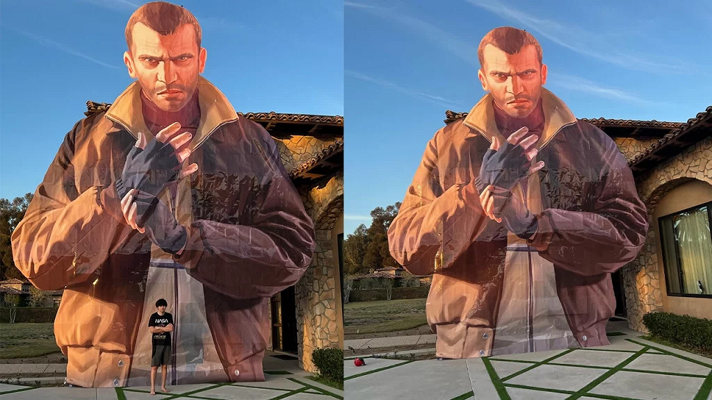 《GTA4》主角被國外男神做成超巨大剪紙！高達9米