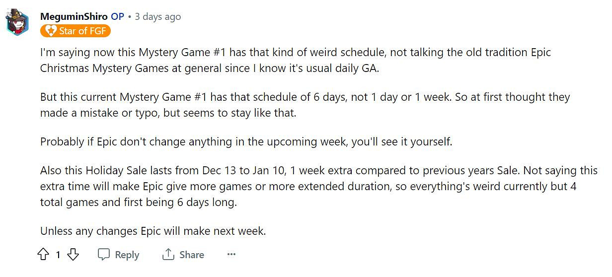 免費遊戲數量變少?網傳Epic今年聖誕可能只送4款遊戲 免費遊戲數量變少?網傳Epic今年聖誕可能只送4款遊戲