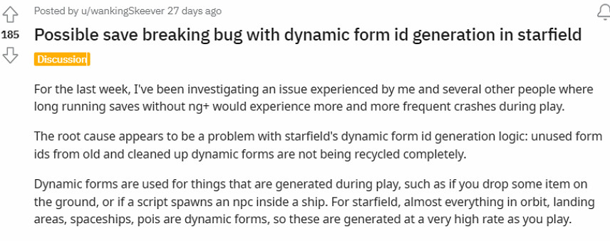 真愛玩家痛心！《星空》玩的越久存檔就越容易崩潰！