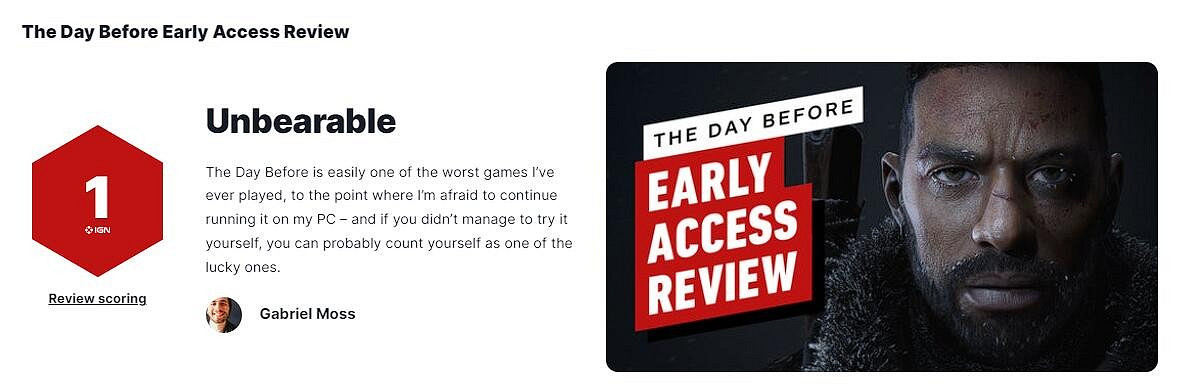 爛到下架！《浩劫前夕》IGN評分 1分：沒玩簡直算幸運