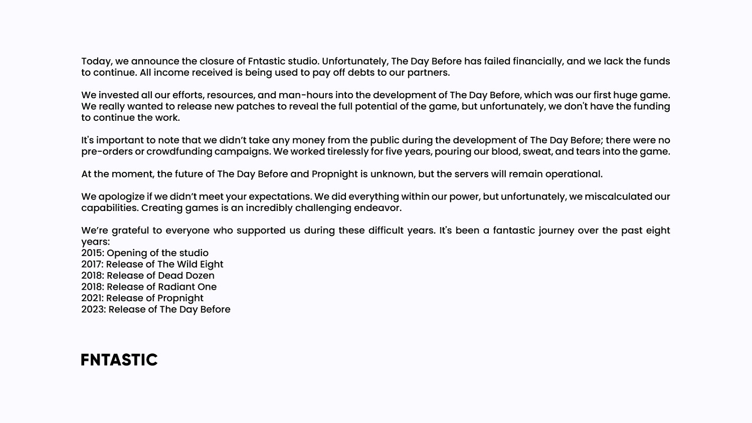 《浩劫前夕》開服4天開發商倒閉被同行《DayZ》嘲諷！