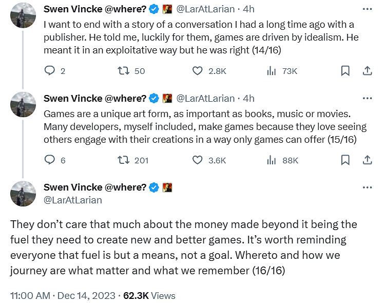 拉瑞安創始人發長文談《柏德之門3》獲TGA年度遊戲！