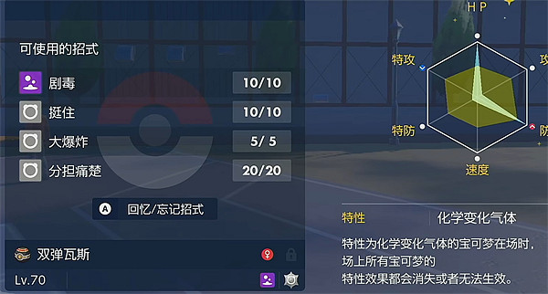 《寶可夢朱紫》雙彈瓦斯配招推薦