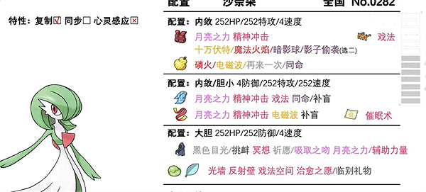 《寶可夢朱紫》沙奈朵性格推薦