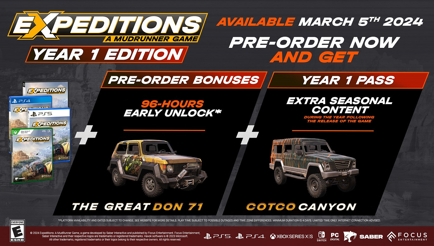 探索無處不在 !《遠征: 泥濘奔馳遊戲》將於3月5日推出, 預購現已開啟！