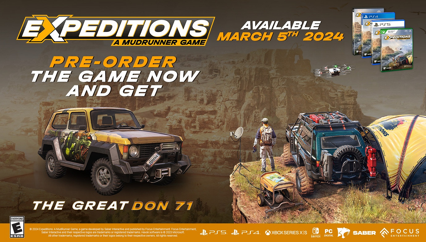 探索無處不在 !《遠征: 泥濘奔馳遊戲》將於3月5日推出, 預購現已開啟！