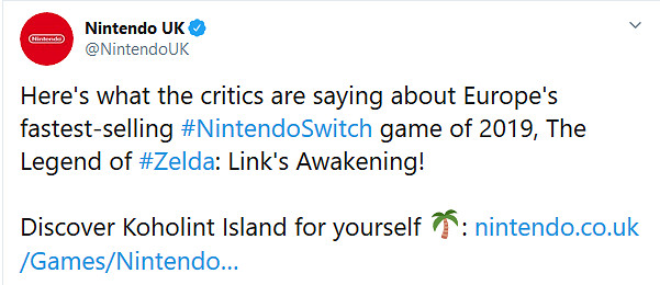 任天堂英國：《薩爾達傳說織夢島》在歐洲賣勢喜人