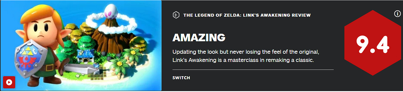 大師級經典重製 《薩爾達傳說：織夢島》IGN9.4分高評