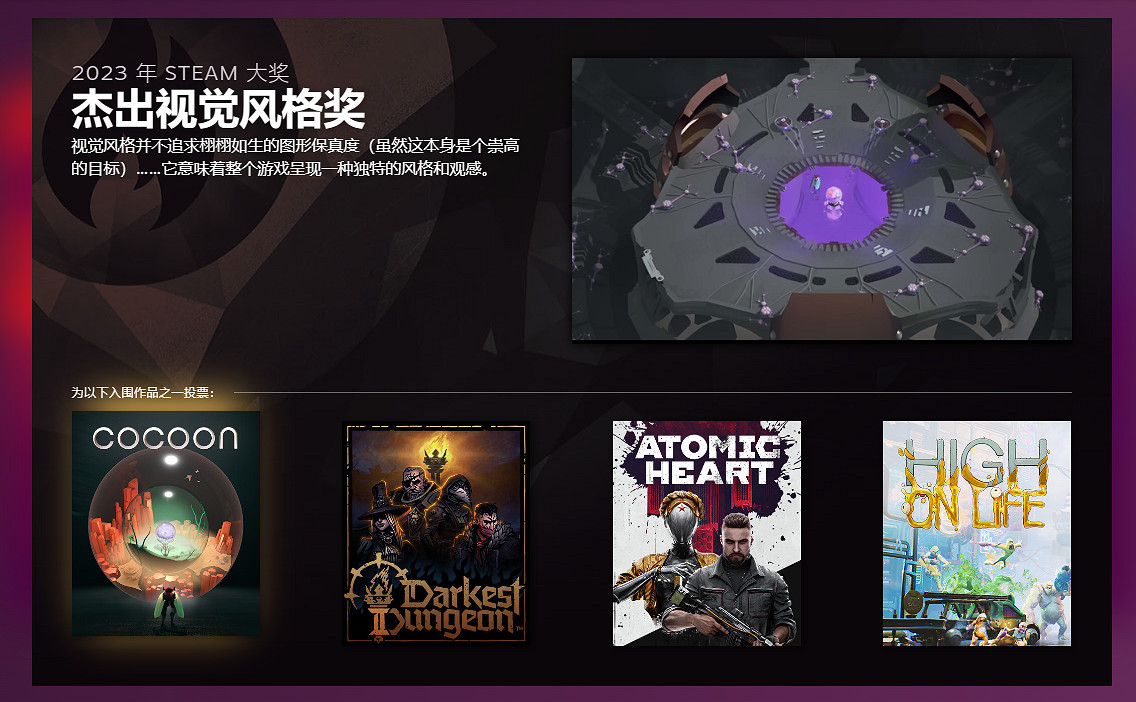 2023年Steam大獎各獎項入圍名單公布！冬促時開啟投票