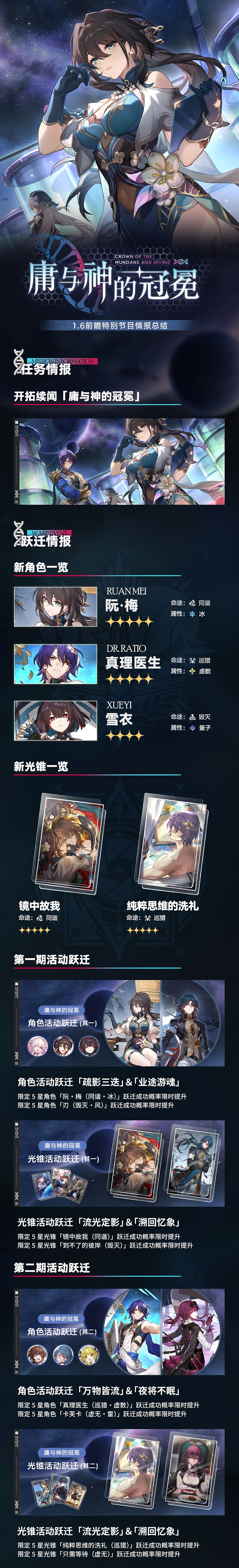 《崩壞星穹鐵道》1.6前瞻匯總