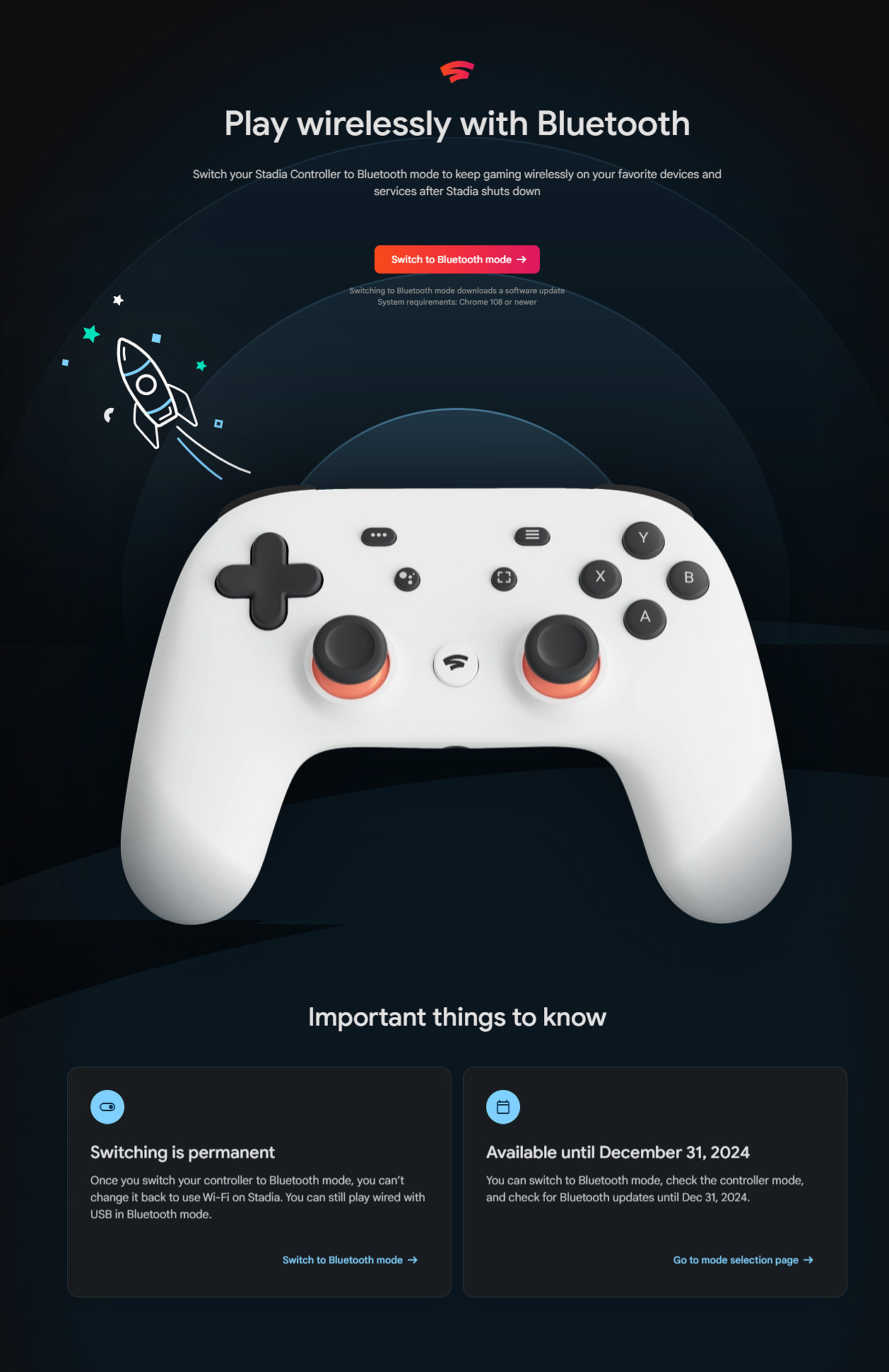 最後的波紋！Stadia手把藍牙升級服務延長到2024年12月