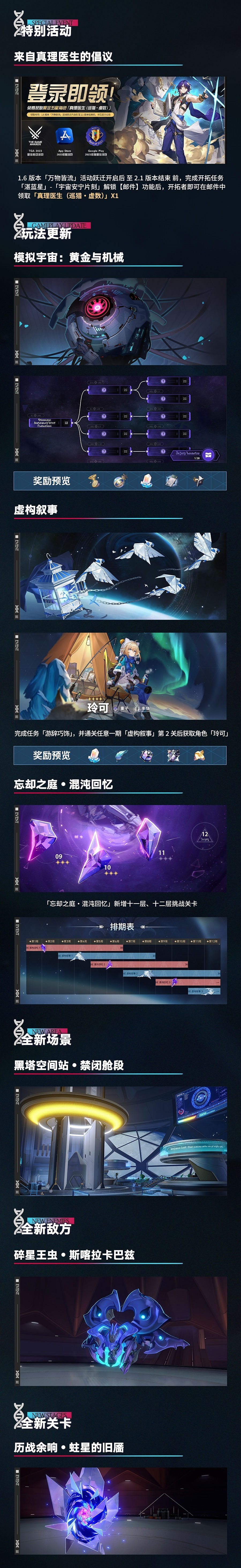 《崩壞星穹鐵道》1.6前瞻匯總