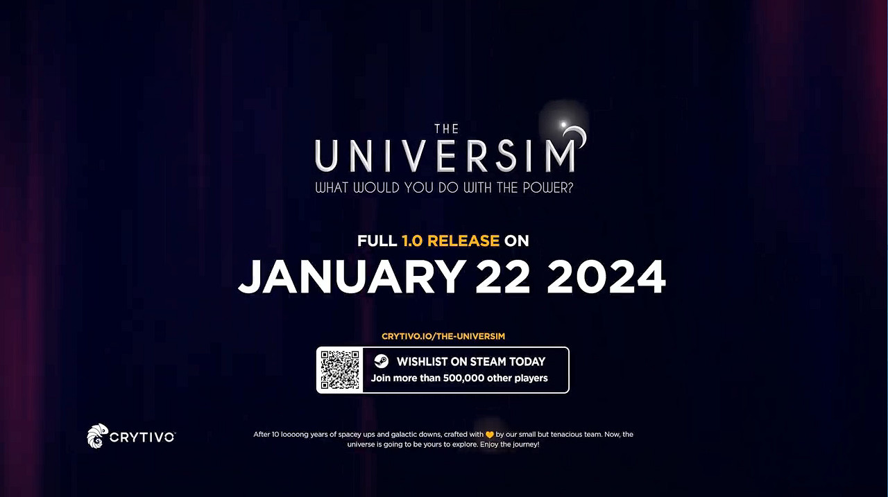 《宇宙主義》開發商發布新宣傳片！1月正式發售