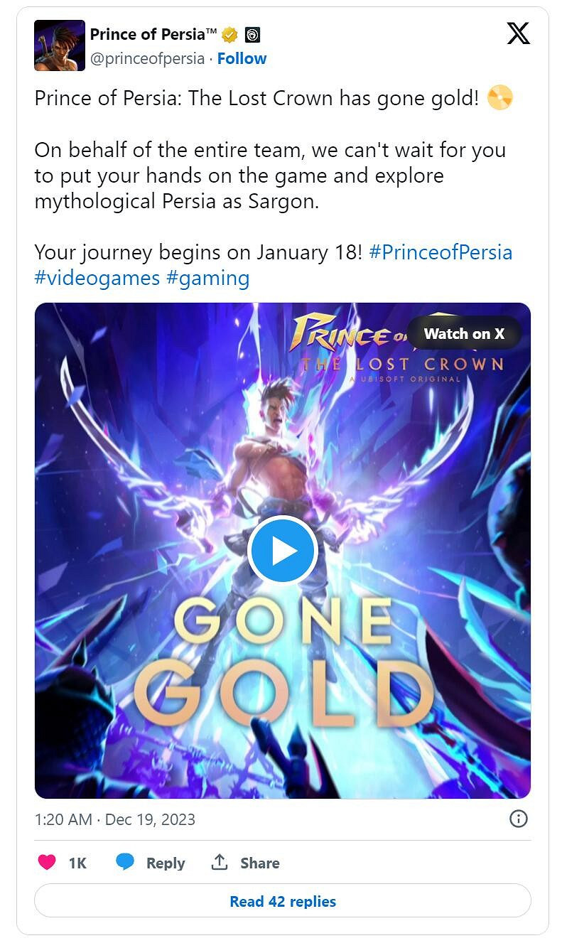 早報：波斯王子新作送廠壓盤 《完蛋2》項目官宣