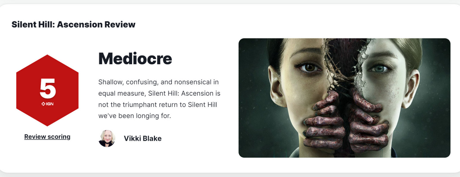 《沉默之丘:飛升》IGN 5分:令人費解且毫無邏輯可言! 《沉默之丘:飛升》IGN 5分:令人費解且毫無邏輯可言!