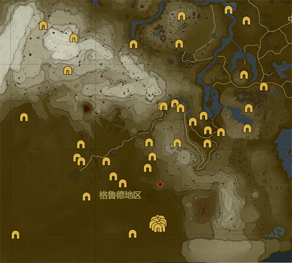 《塞爾達傳說：王國之淚》洞窟位置高清圖