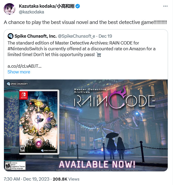 《彈丸論破》系列製作人表示“不在乎遊戲賣的好不好”