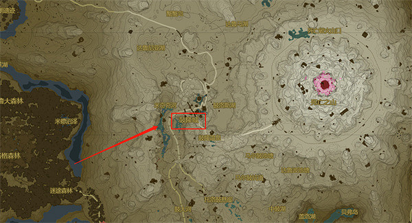 《塞爾達傳說：王國之淚》鼓隆城位置分享