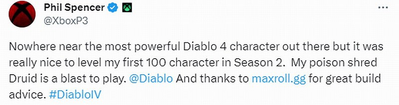 斯賓塞將《暗黑4》第2賽季角色練滿級 工作遊戲兩不誤 斯賓塞將《暗黑4》第2賽季角色練滿級 工作遊戲兩不誤