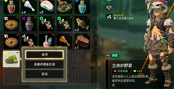 《塞爾達傳說：王國之淚》一次性生命值獲取