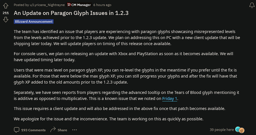 《暗黑破壞神4》更新出BUG 意外削弱玩家巔峰面板