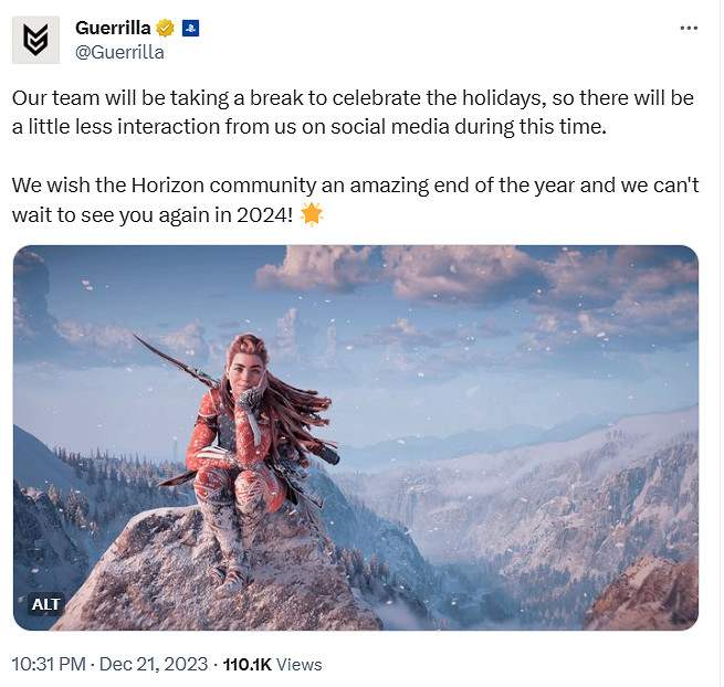 遊騎兵工作室已開始放聖誕假期 官方：大家明年見！