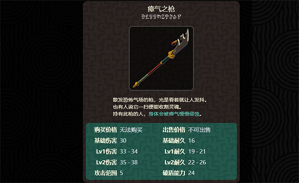 《塞爾達傳說：王國之淚》槍類武器排行榜