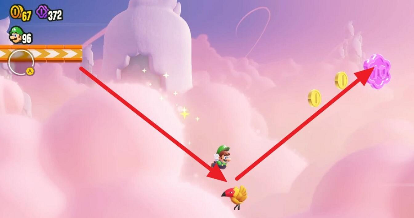 《超級瑪利歐驚奇》飛過來了紫幣全收集