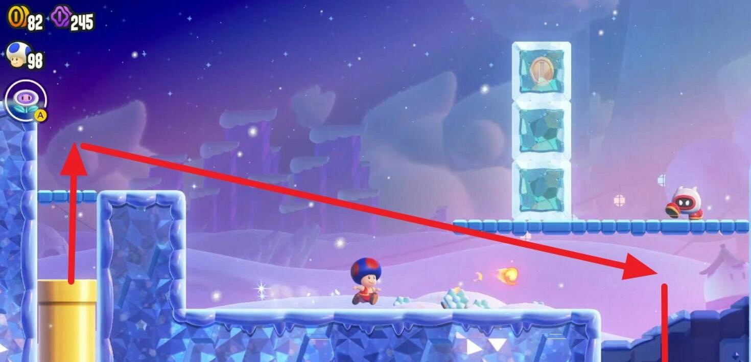 《超級瑪利歐驚奇》足小子山谷全紫幣收集