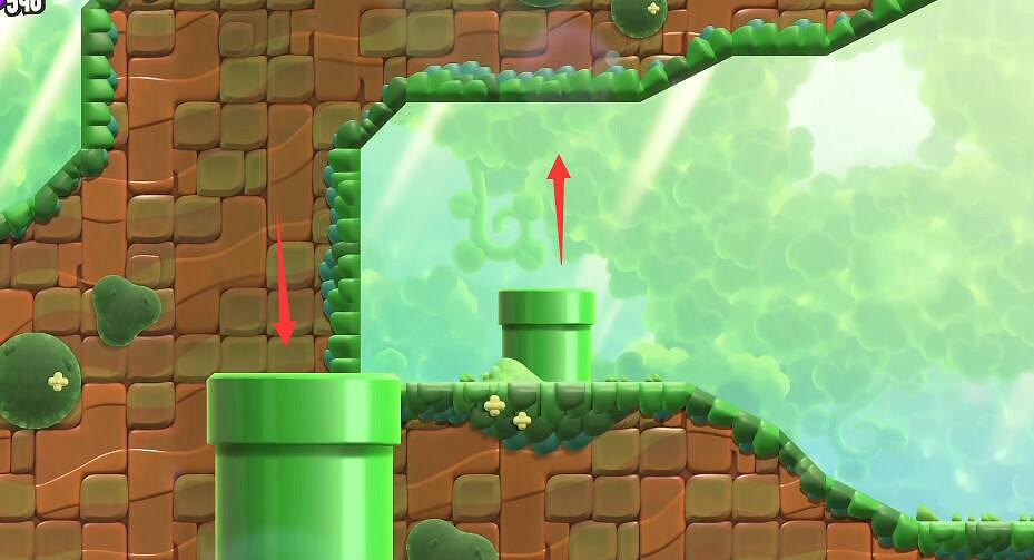 《超級瑪利歐驚奇》吞食花進行曲隱藏終點跑圖